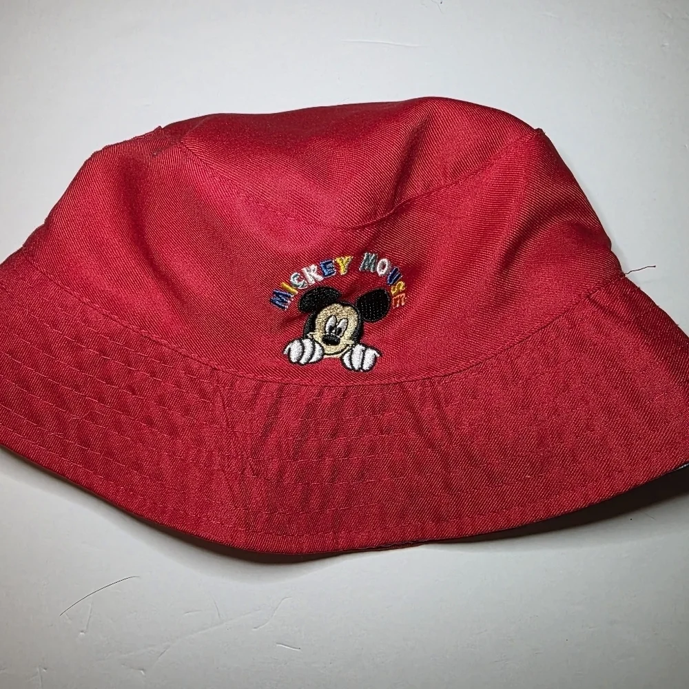 Disney Kids Red Micket Mouse Bucket Hat OSFM
